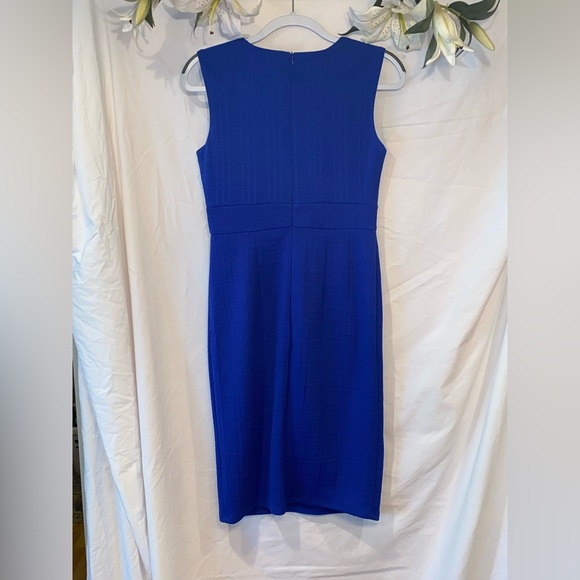 Encore dress. Size 4. Blue with weave design. - Picture 2 of 4